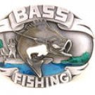 BASS FISHING FISHERMAN'S BELT BUCKLE BY SISKIYOU