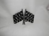 CAR RACING CHECKERED FLAGS BELT BUCKLE