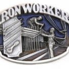 IRON WORKER PEWTER BUCKLE BY SISKIYOU MADE IN USA