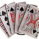POKER ROYAL FLUSH BELT BUCKLE....PEWTER.BUCKLE...USA