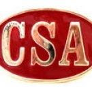 CSA red CONFEDERATE STATES OF AMERICA BELT BUCKLE
