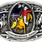 CHAMPIONSHIP SIZE RODEO CHAMPIONSHIP BELT  BUCKLE