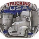 TRUCKING PEWTER BELT BUCKLE...MADE IN USA