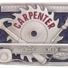 Carpenter's Men's Pewter Occupation Belt Buckle
