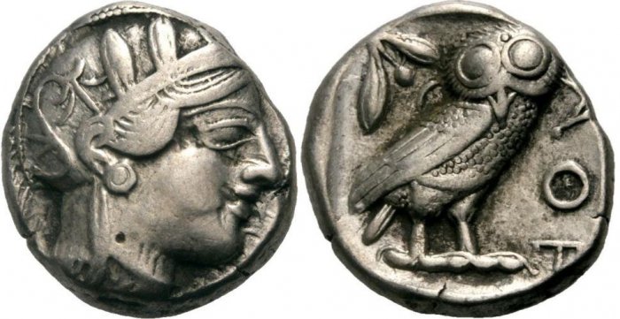*POLY*Ex LANZ ATTICA ATHENS TETRADRACHM OWL C049