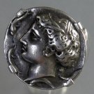 *POLY*Silver ring with ancient greek coin C044
