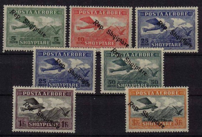 ALBANIA 1925 OLD AIRMAIL SET MLH - S00063