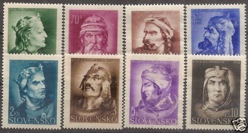 SLOVACCHIA-1944 State anniversary 8 stamps MNH - S00204