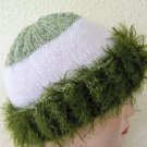Green & white striped hat