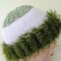 Green & white striped hat
