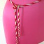 Red and white beaded belt/ necklace