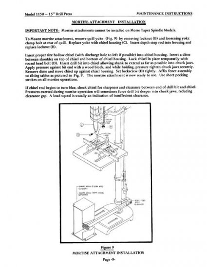 Powermatic Model 1150 15 Inch Drill Press Manual