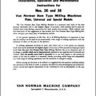 Van Norman Nos 26 & 36 Operation & Parts Manual