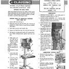 Clausing 20 Inch Drill Press Operating & Parts Manual