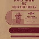Cincinnati No. 1 Cutter & Tool Grinder Service Manual