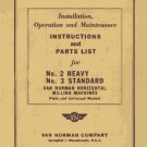 Van Norman No. 2 Heavy and No. 3 Standard Manual