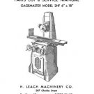 Leach 6 x 18 Gagemaster 2HF Surface Grinder Manual