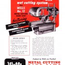 Wells Number 12 Horizontal Band Saw Instruction Manual
