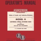 Kearney & Trecker Model H Spiral Dividing Head Manual