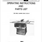 Powermatic Model 72 12 or 14 Inch Saw Manual