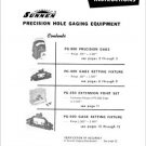 Sunnen Precision Hole Gaging Equipment Operating Manual