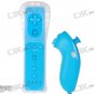 Remote with Silicone Sleeve + Nunchuck Controller for Wii