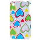 Colored Hearts Protective Backside Case Cover for iPhone 3G