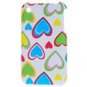 Colored Hearts Protective Backside Case Cover for iPhone 3G
