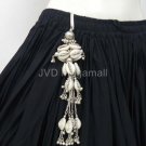 BELLY DANCE COWRIE WAIST DANGLIONE TASSEL SKIRT BRA COSTUME DECORAT