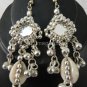 Belly dance Mirror choker necklace Earring kuchi boho gypsy set