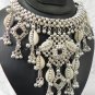 Belly dance Mirror choker necklace Earring kuchi boho gypsy set