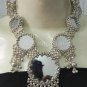 Belly dance Mirror choker necklace Earring kuchi boho gypsy set