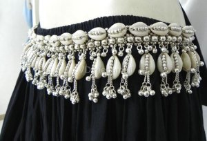 Belly Dance Belt Hip Scarf SKIRT Tribal Kuchi Waist Wrap Dangles Noisy