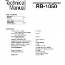ROTEL RB1050 RB-1050 AMP  -= SERVICE MANUAL = - Paper