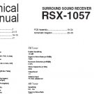 ROTEL RSX -1057 RSX1057 * SERVICE MANUAL ~ Paper