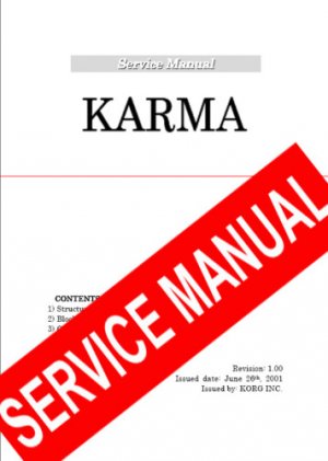 KORG KARMA SYNTH REPAIR / SERVICE MANUAL w/schematics
