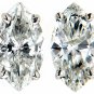 Near 2ct.Marquise diamond earrings 100% Natural