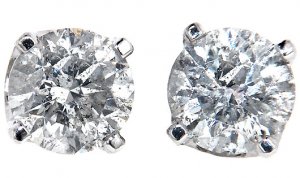 1 1/2ct Brilliant cut diamond studs 100% Natural Diamonds