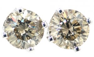 1 1/2ct Brilliant cut diamond studs 100% Natural Diamonds