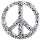 1/8 ct diamond peace pendant 14Kt White Gold Genuine Diamonds