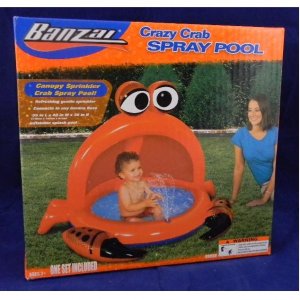 BANZAI CRAB SPRAY POOL TODDLER KIDS SWIM SWIMMING POOL 69898