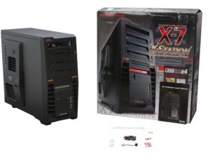 GMC X-7 Black ABS / SECC steel Gaming ATX Mid Tower Computer Case