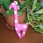 Giraffe Rattle Teether - Pink Polka Dots