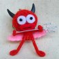 Voo Doo Doll Key Ring-Red Small Devil Pink Wing KCV003