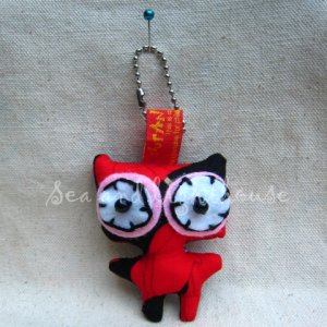 Monster Doll Key Chain-Red Big Owl 1piece SALE KCM0001