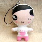 Hand Paint Doll-Little Girl Phone Strap SALE KCH0006
