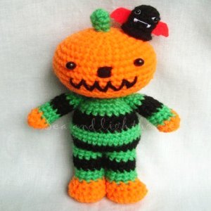 Crochet pattern - Halloween Jack the pumpkin