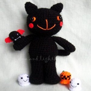Crochet pattern - Halloween black cat