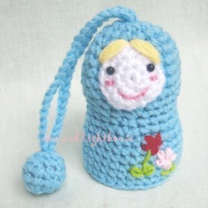 Crochet pattern - Matryoshka doll key covers