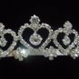 NEW Bridal Wedding Veil Crystal Hearts Crown Tiara T16